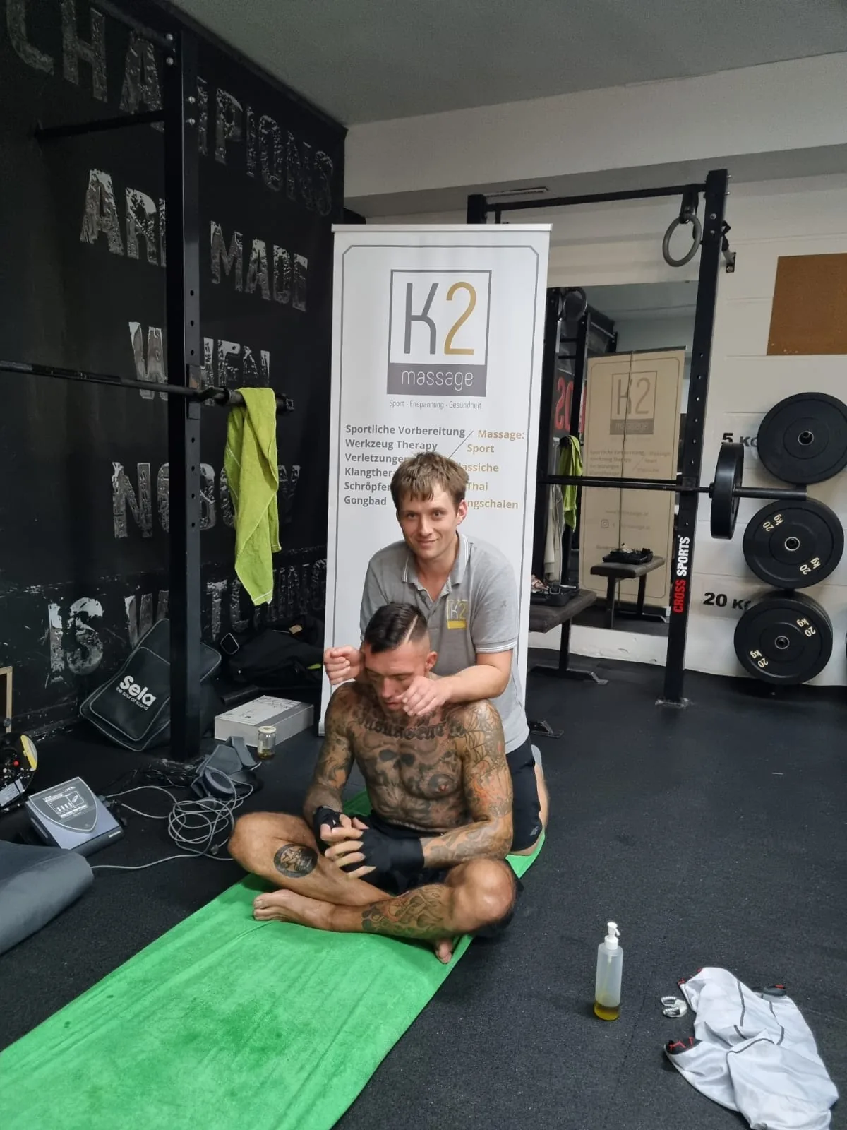 K2 Massage – Vorbereitung