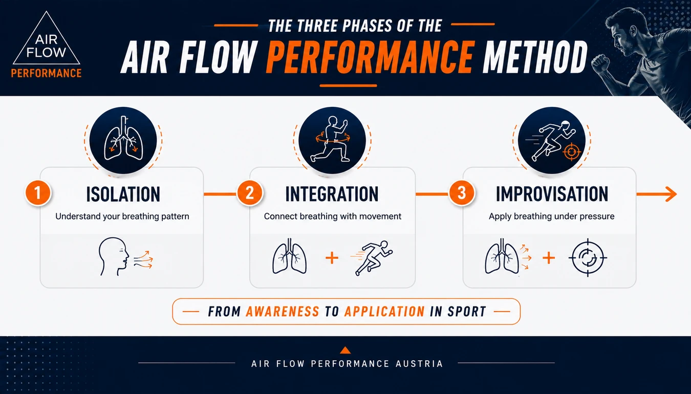 The three phases of the Air Flow Performance method: Isolation, Integration and Improvisation